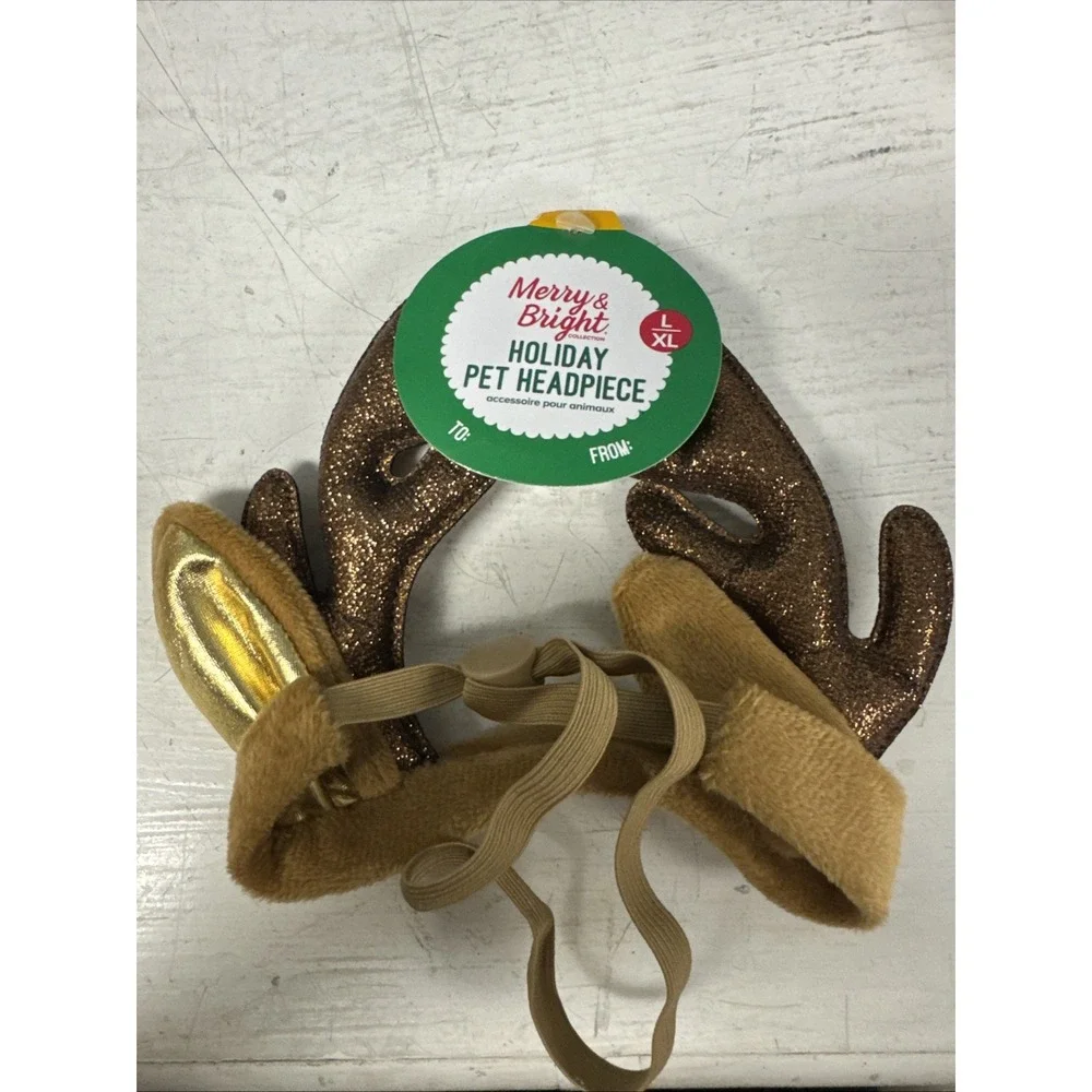 Merry Bright PET Headpiece Dog Reindeer Costume 